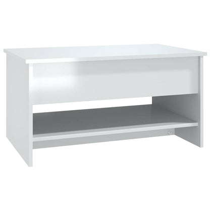 vidaXL Coffee Table | High gloss white | Engineered wood | 80 x 50 x 40 cm 5