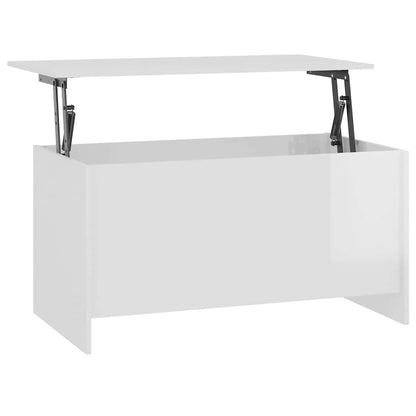 vidaXL Coffee Table | High gloss white | Engineered wood | 102x55.5x52.5 cm 2