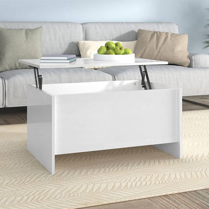 vidaXL Coffee Table | High gloss white | Engineered wood | 80x55.5x41.5 cm 1