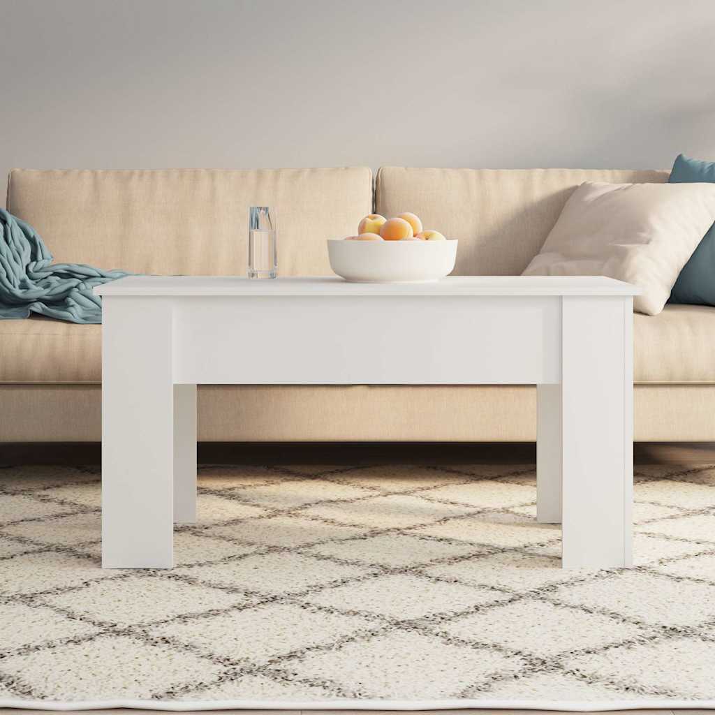 vidaXL Coffee Table | White | Engineered wood | Medium | Adjustable 3