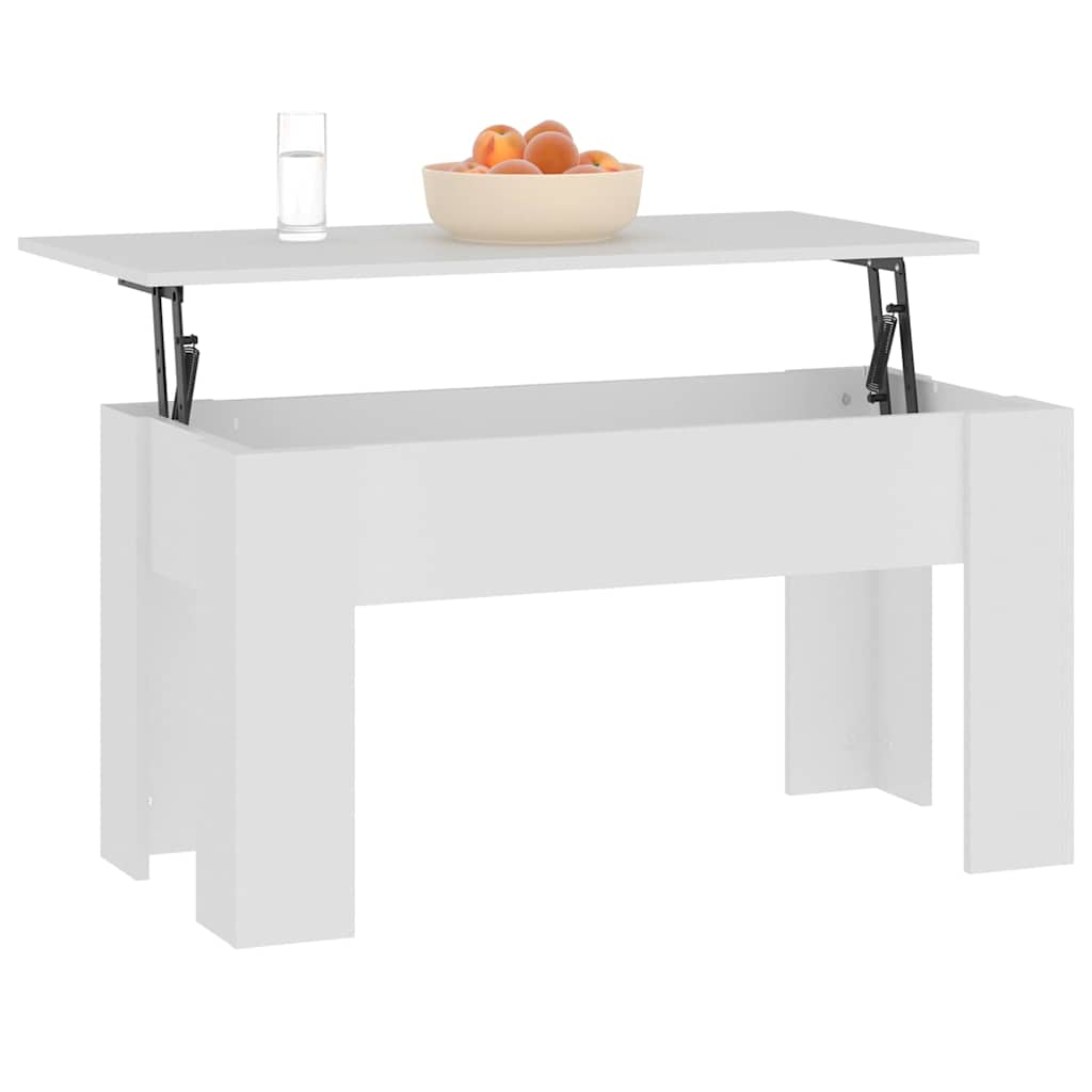 vidaXL Coffee Table | White | Engineered wood | Medium | Adjustable 4