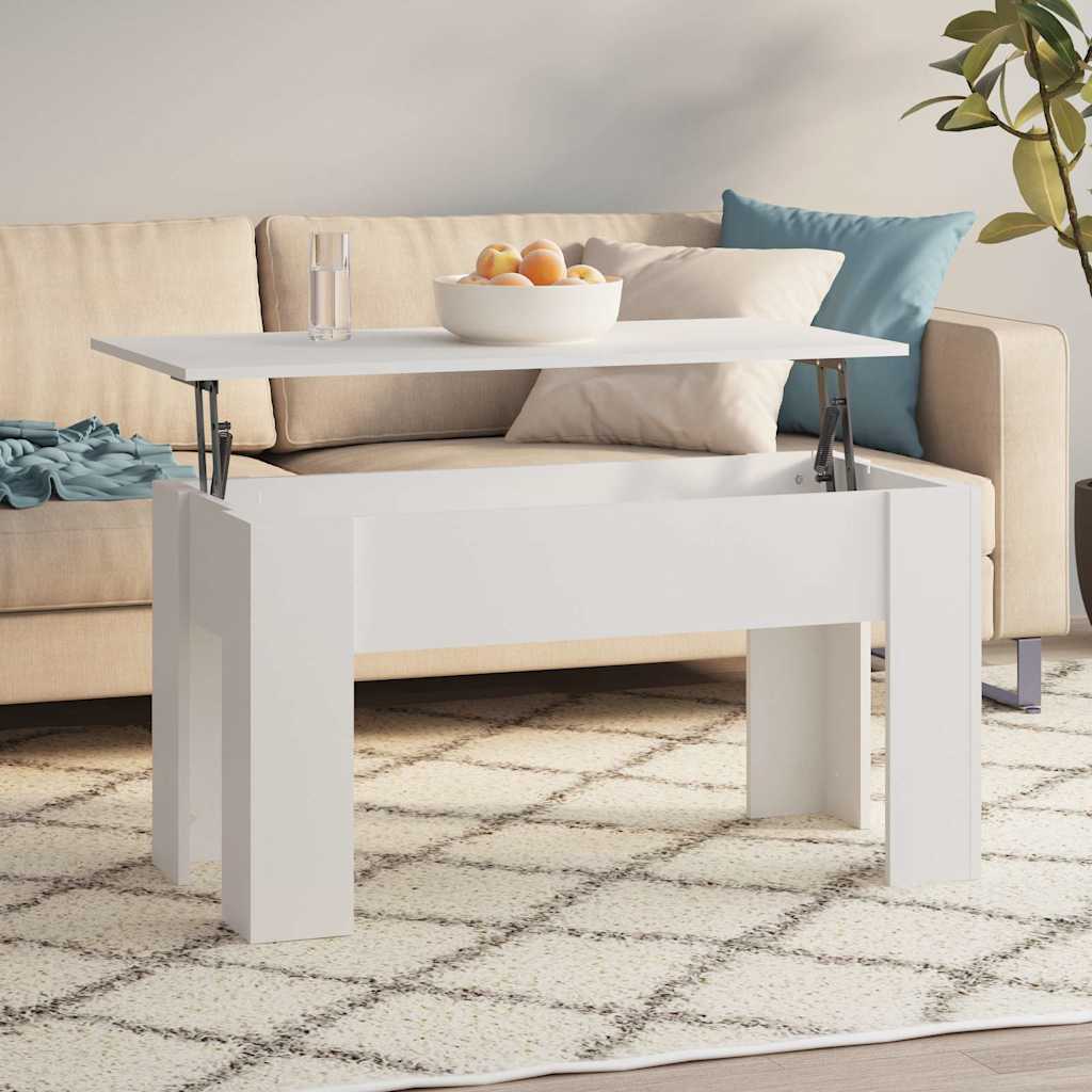 vidaXL Coffee Table | White | Engineered wood | Medium | Adjustable 1