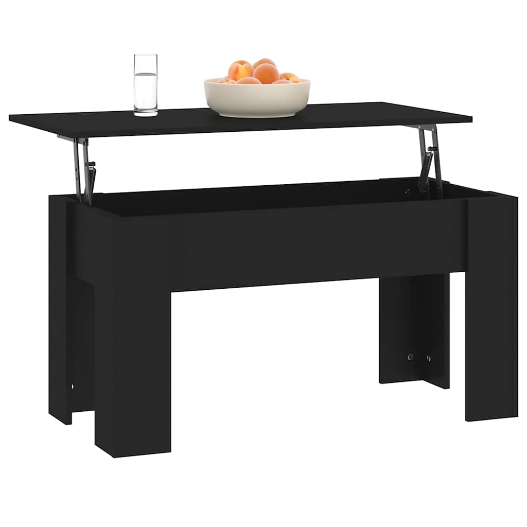 vidaXL Coffee Table | Black | Engineered wood | Standard |  Adjustable Armrests 4