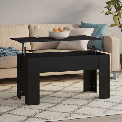 vidaXL Coffee Table | Black | Engineered wood | Standard |  Adjustable Armrests 1