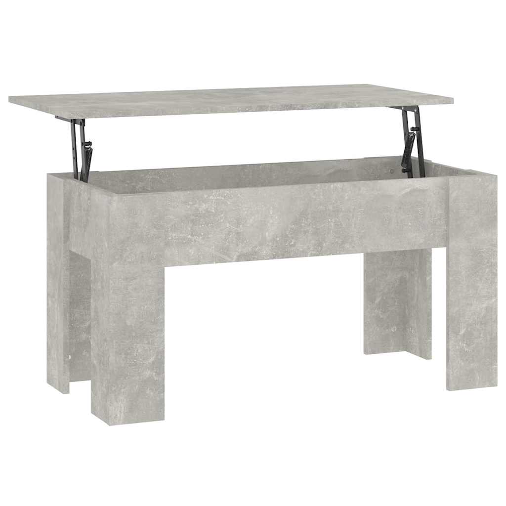 vidaXL Coffee Table | Concrete grey | Engineered wood | Medium | Sliding Top 2