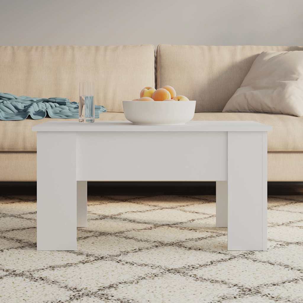 vidaXL Coffee Table | White | Engineered wood | Medium | Adjustable Armrests 1