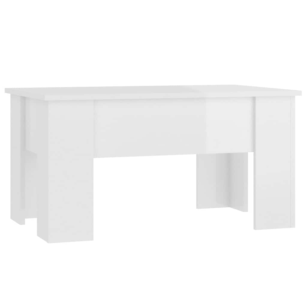 vidaXL Coffee Table | High gloss white | Engineered wood | Medium 2