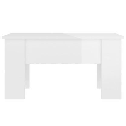 vidaXL Coffee Table | High gloss white | Engineered wood | Medium 3