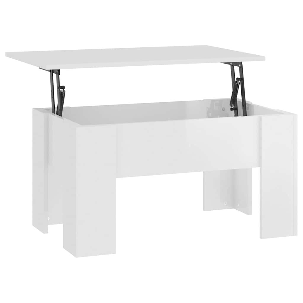 vidaXL Coffee Table | High gloss white | Engineered wood | Medium 5
