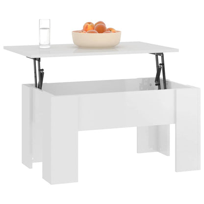 vidaXL Coffee Table | High gloss white | Engineered wood | Medium 6