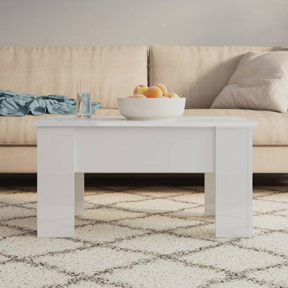vidaXL Coffee Table | High gloss white | Engineered wood | Medium 1