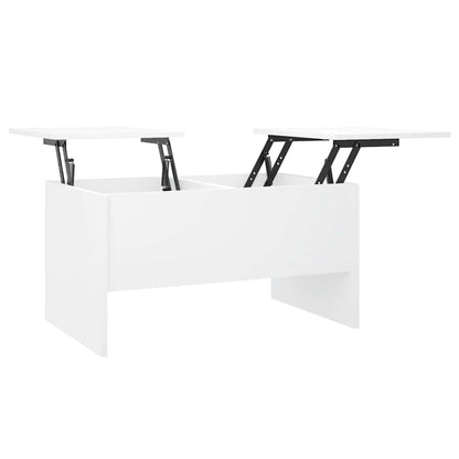 vidaXL Coffee Table | White | Engineered wood | Medium | Height-Adjustable 2
