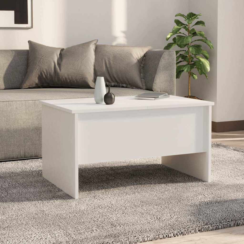 vidaXL Coffee Table | White | Engineered wood | Medium | Height-Adjustable 3
