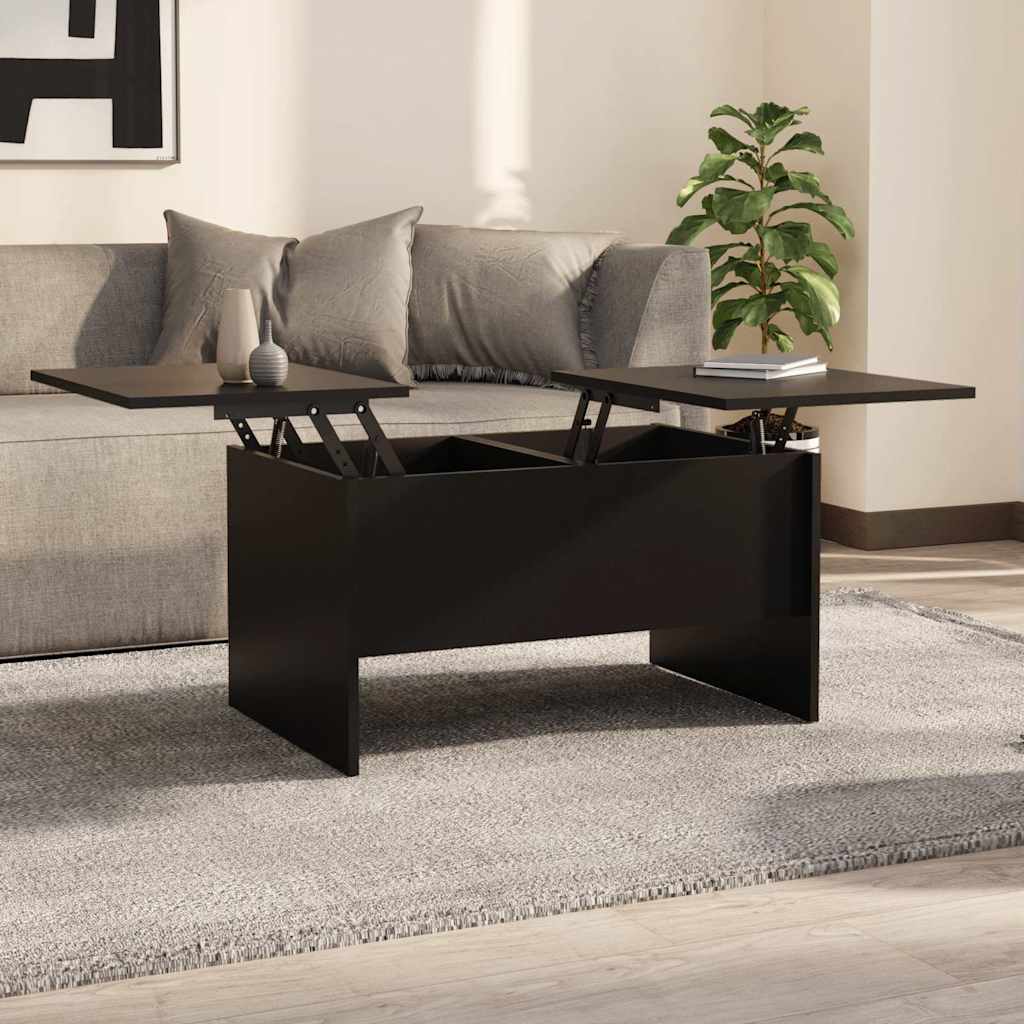 vidaXL Coffee Table Black 80x50x42,5 cm Engineered Wood 1