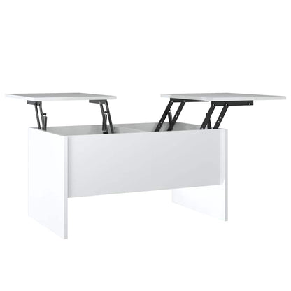 vidaXL Coffee Table | High gloss white | Engineered wood | Medium 2