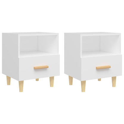 vidaXL Bedside Cabinet | Set of 2 | White 2
