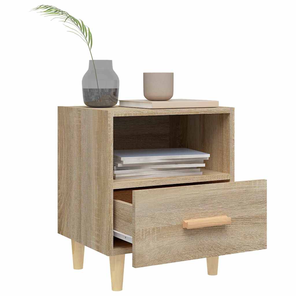 vidaXL Bedside Cabinets 2 pcs Sonoma Oak 40x35x47 cm 3