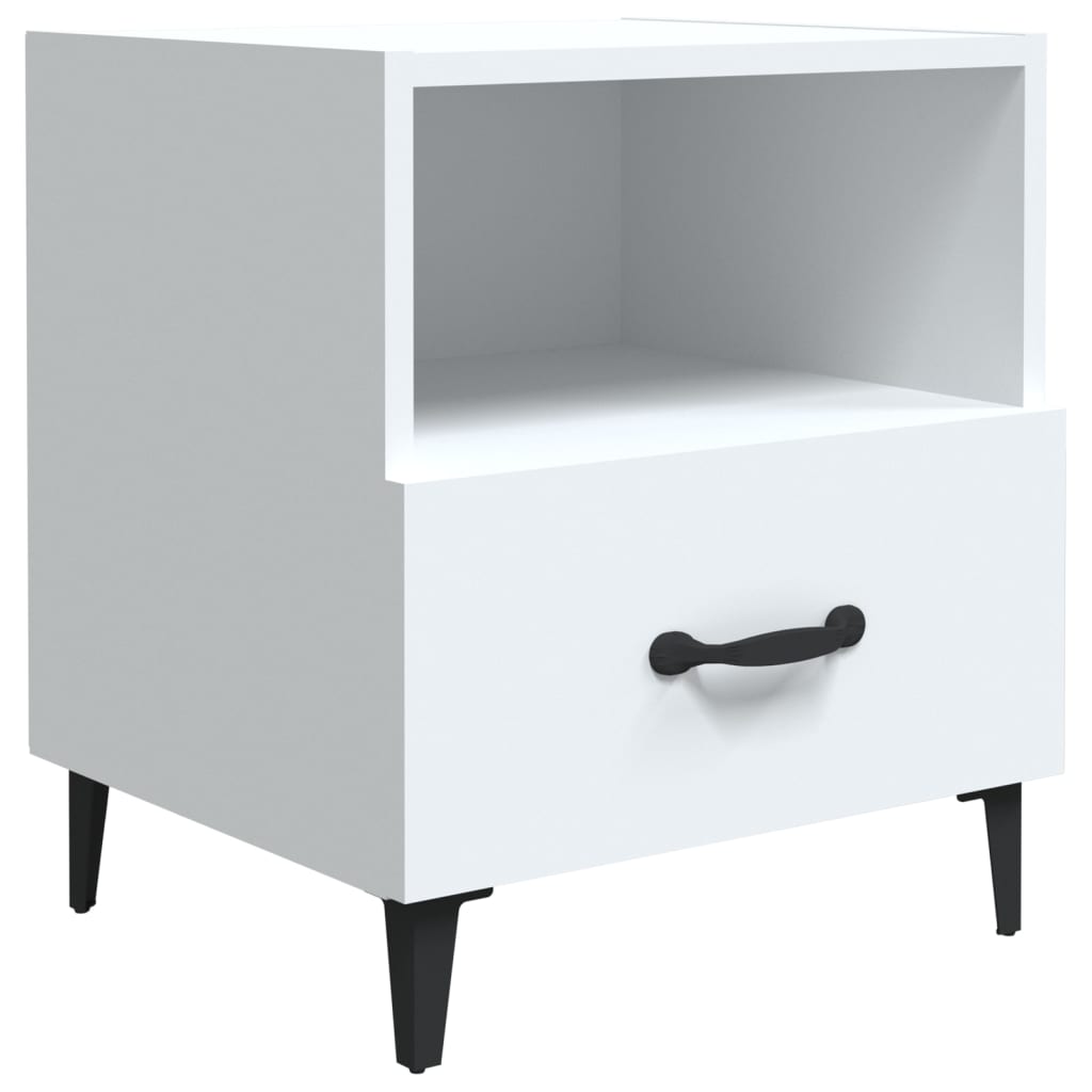 vidaXL Bedside Cabinet | Set of 2 | White | Engineered wood | Standard 3