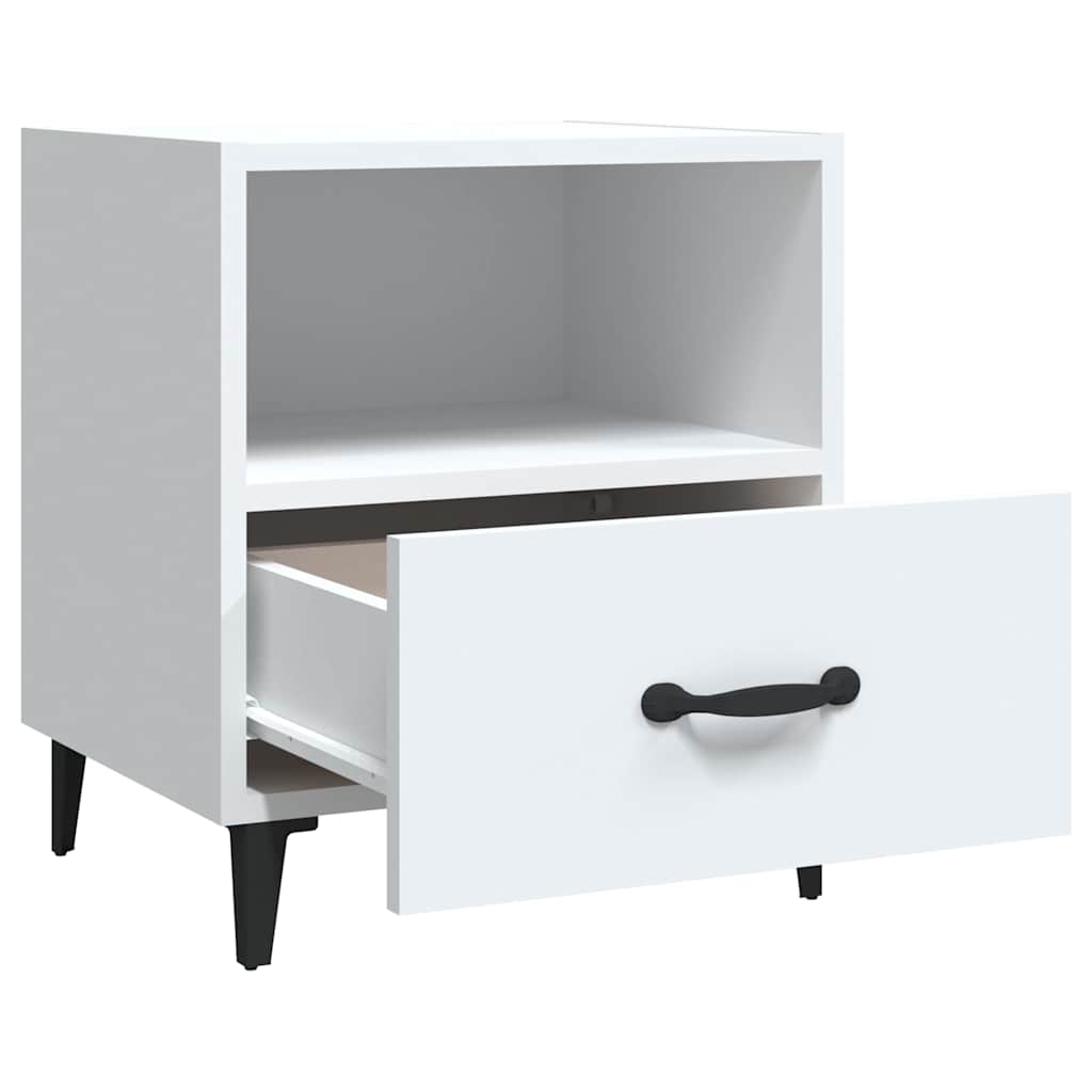 vidaXL Bedside Cabinet | Set of 2 | White | Engineered wood | Standard 6
