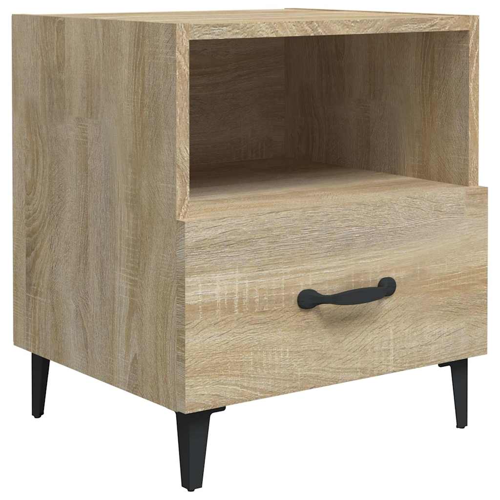 vidaXL Bedside Cabinet | Set of 2 | Sonoma oak | Engineered wood, metal 3