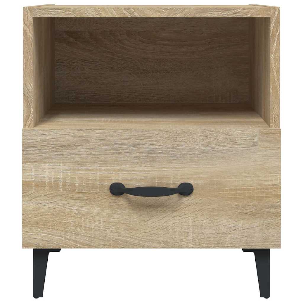 vidaXL Bedside Cabinet | Set of 2 | Sonoma oak | Engineered wood, metal 4