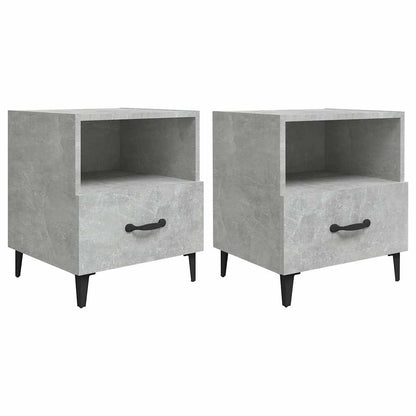 vidaXL Bedside Cabinets 2 pcs Concrete Grey Engineered Wood 2