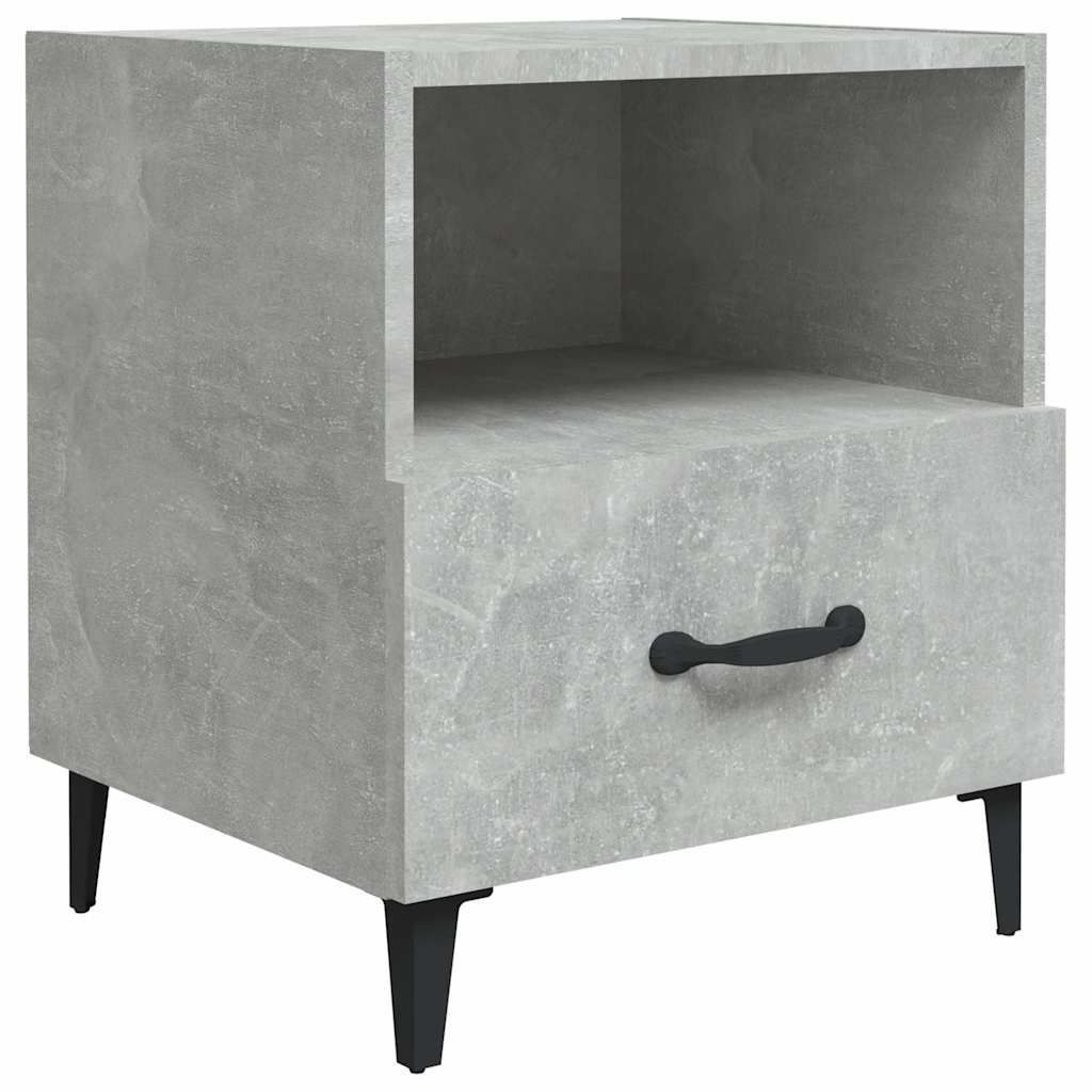 vidaXL Bedside Cabinets 2 pcs Concrete Grey Engineered Wood 3