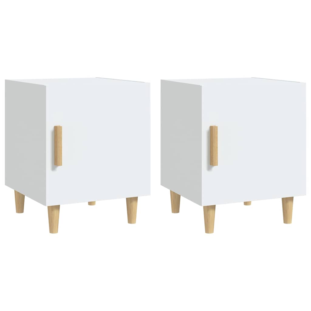 vidaXL Bedside Cabinet |  Set of 2 | White | Engineered wood | Medium 2