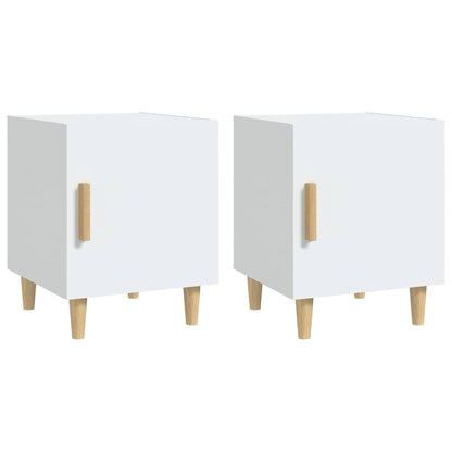 vidaXL Bedside Cabinet |  Set of 2 | White | Engineered wood | Medium 2