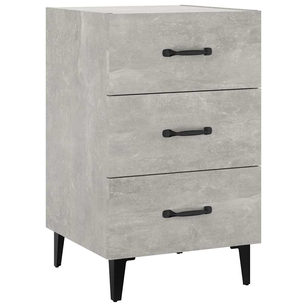 vidaXL Bedside Cabinet | Concrete grey | Engineered wood | Bedside Cabinet 2