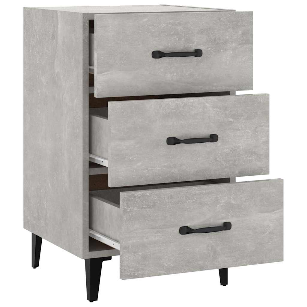 vidaXL Bedside Cabinet | Concrete grey | Engineered wood | Bedside Cabinet 5