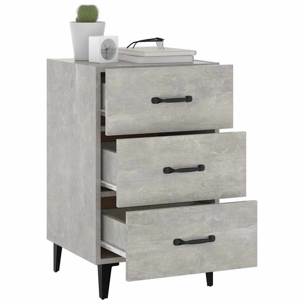 vidaXL Bedside Cabinet | Concrete grey | Engineered wood | Bedside Cabinet 6