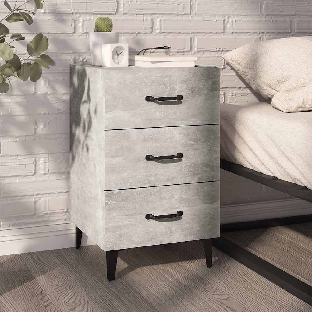 vidaXL Bedside Cabinet | Concrete grey | Engineered wood | Bedside Cabinet 1