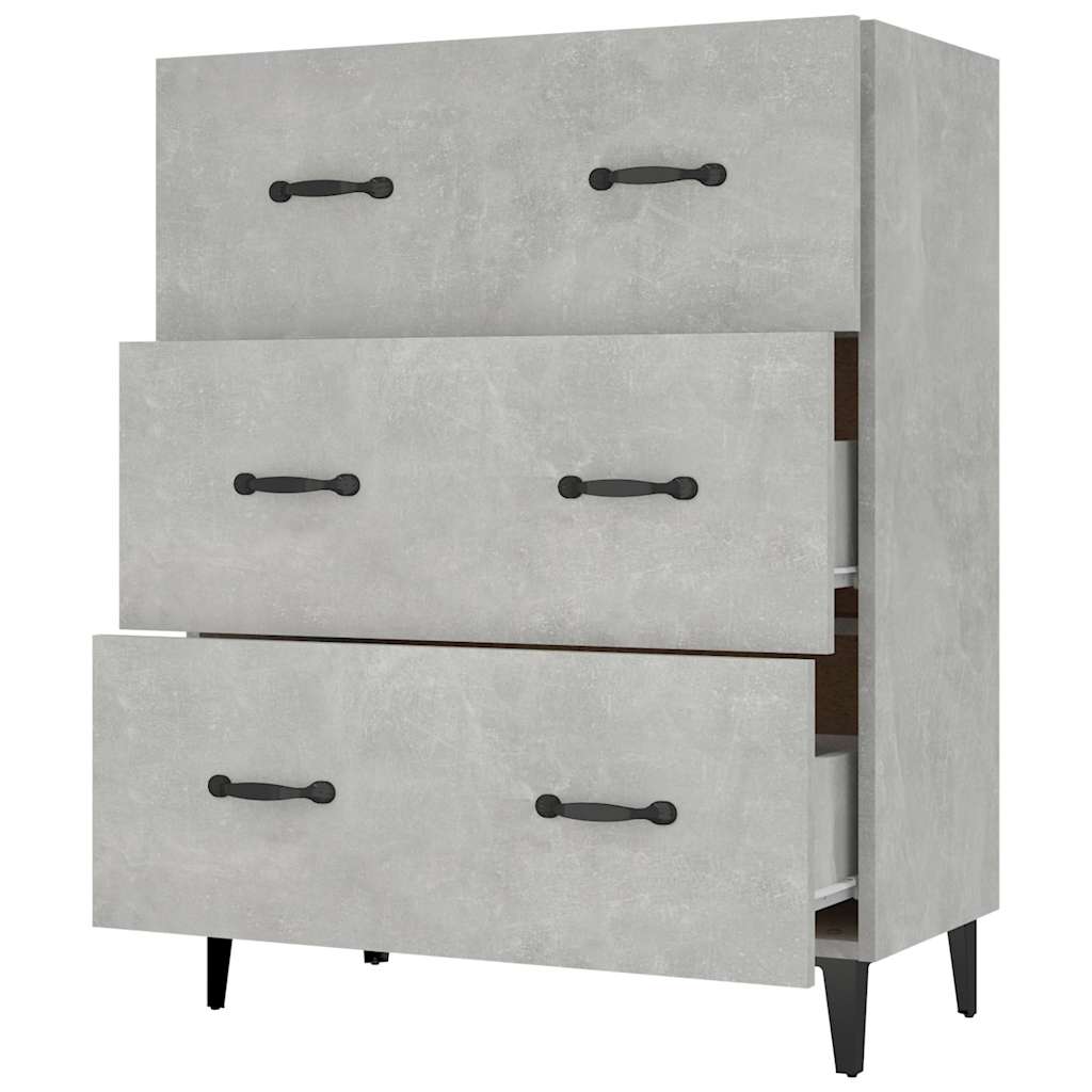 vidaXL Sideboard | Concrete Grey | Engineered Wood | Medium | Sideboard 5