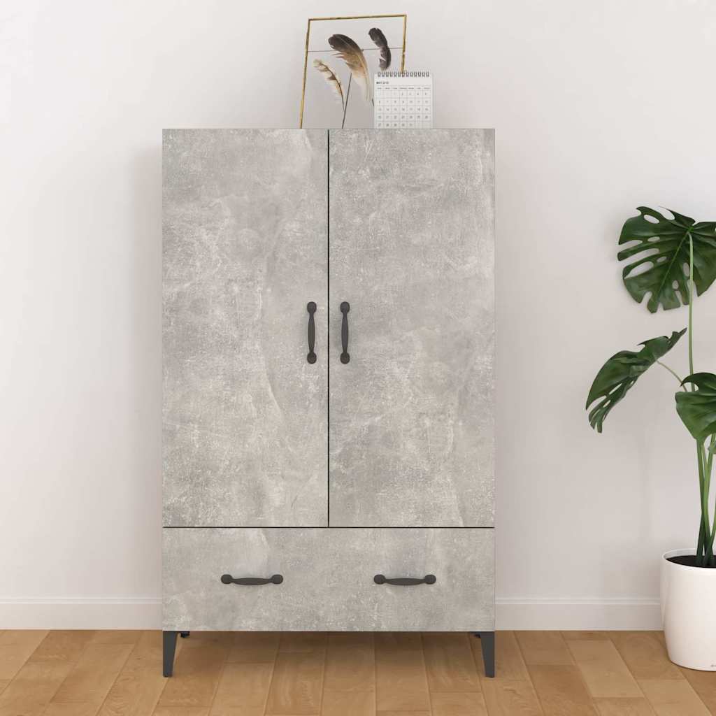 Highboard 70x31x115 cm Engineered Wood Concrete grey