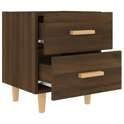 vidaXL Bed Cabinets 2 pcs Brown Oak 40x35x47.5 cm 5