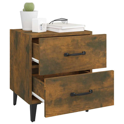 vidaXL Bedside Cabinet | Set of 2 | Smoked oak | Engineered wood, metal | Medium 3