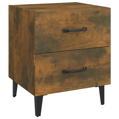 vidaXL Bedside Cabinet | Set of 2 | Smoked oak | Engineered wood, metal | Medium 5