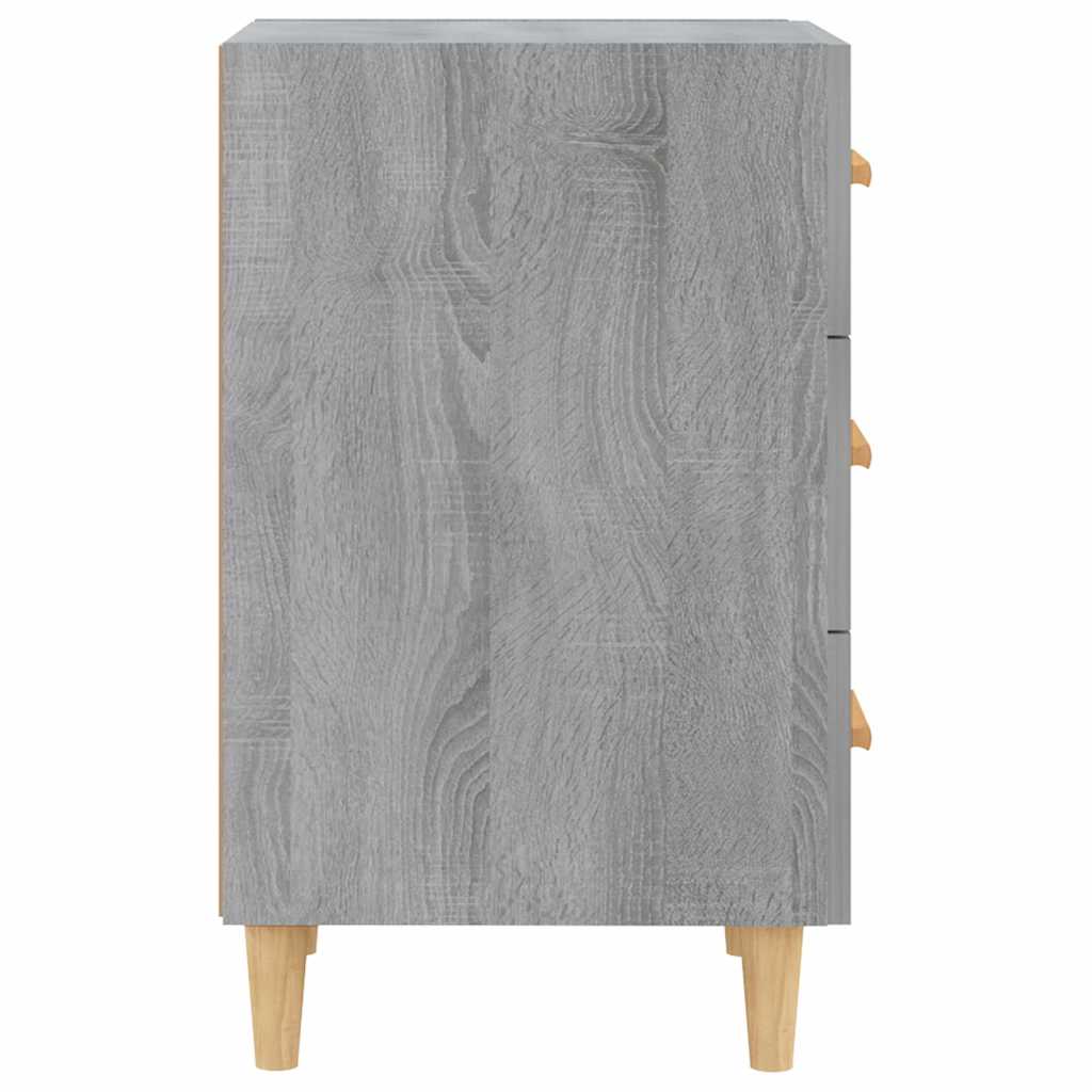 vidaXL Bedside Cabinet Grey Sonoma 40x40x66 cm Engineered Wood 5