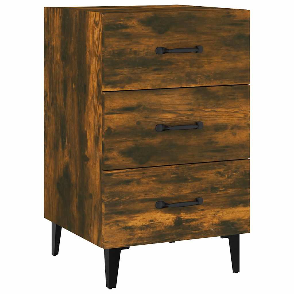 vidaXL Bedside Cabinet | Smoked Oak | Engineered wood, metal | Standard 2