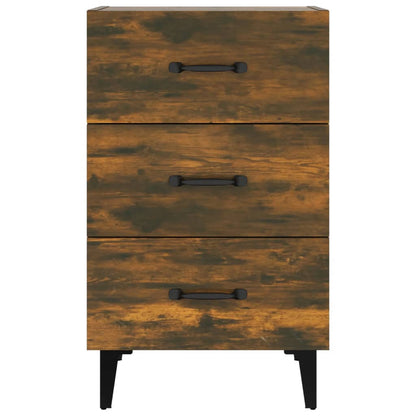 vidaXL Bedside Cabinet | Smoked Oak | Engineered wood, metal | Standard 3