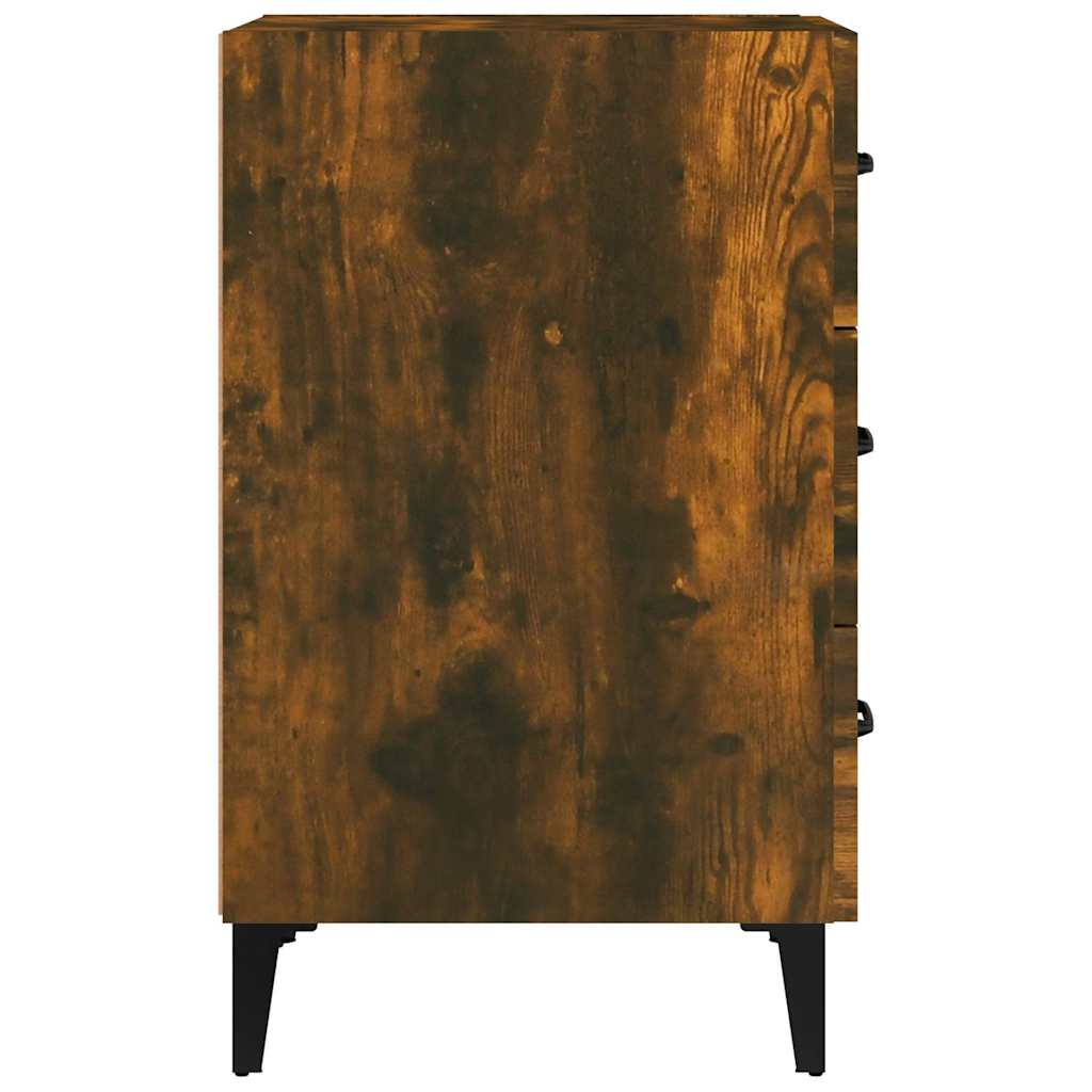 vidaXL Bedside Cabinet | Smoked Oak | Engineered wood, metal | Standard 4