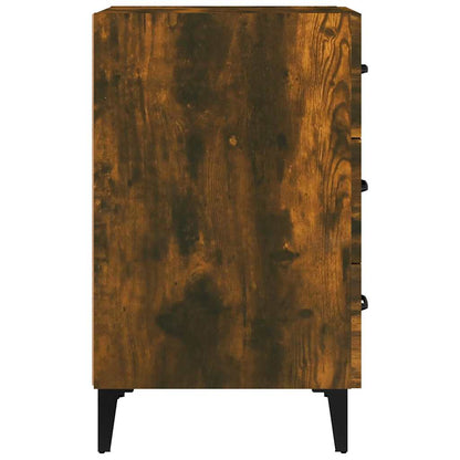 vidaXL Bedside Cabinet | Smoked Oak | Engineered wood, metal | Standard 4