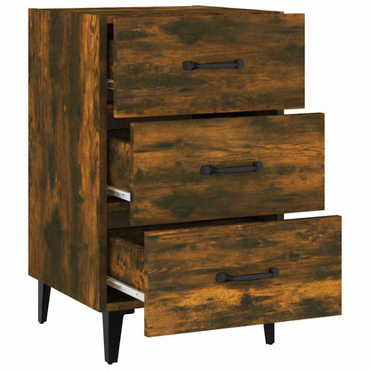 vidaXL Bedside Cabinet | Smoked Oak | Engineered wood, metal | Standard 5