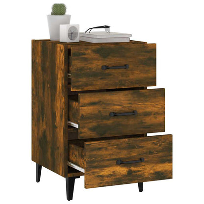 vidaXL Bedside Cabinet | Smoked Oak | Engineered wood, metal | Standard 6