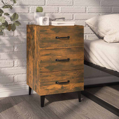vidaXL Bedside Cabinet | Smoked Oak | Engineered wood, metal | Standard 1