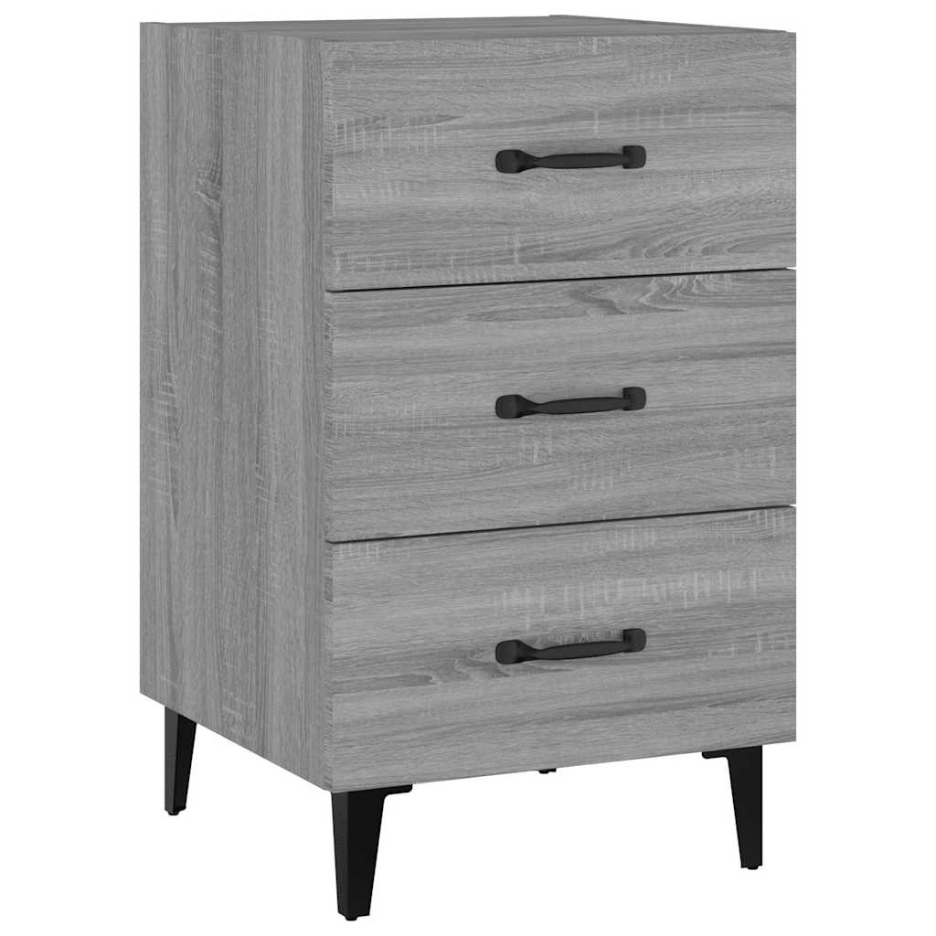 vidaXL Bedside Cabinet Grey Sonoma 40x40x66 cm Engineered Wood 2