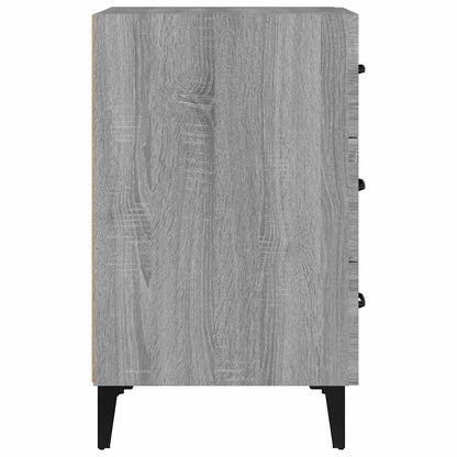 vidaXL Bedside Cabinet Grey Sonoma 40x40x66 cm Engineered Wood 4