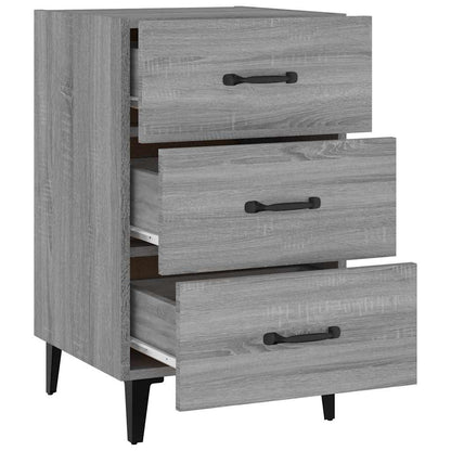 vidaXL Bedside Cabinet Grey Sonoma 40x40x66 cm Engineered Wood 5
