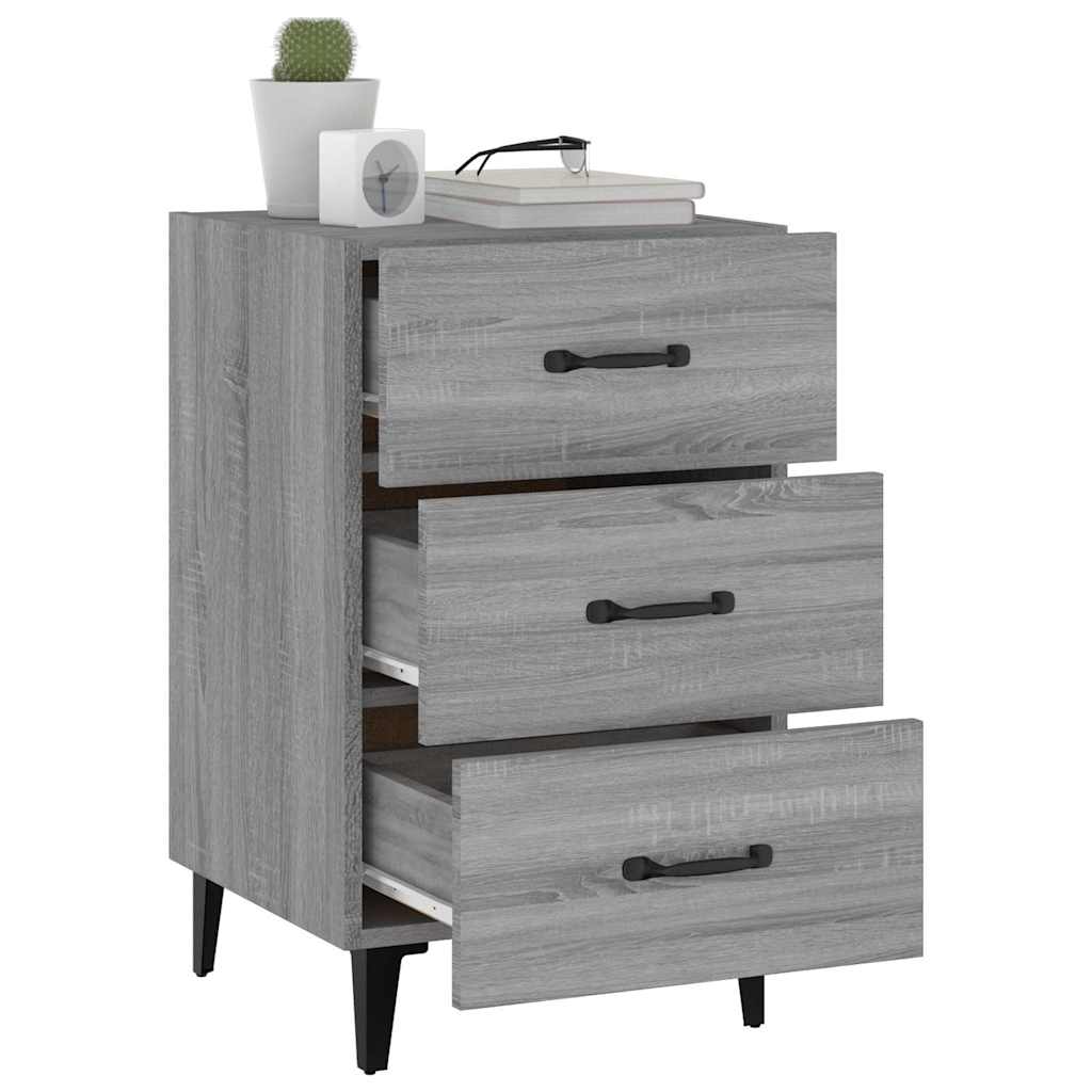 vidaXL Bedside Cabinet Grey Sonoma 40x40x66 cm Engineered Wood 6